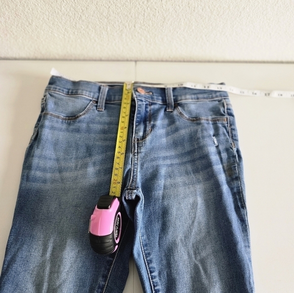 Old Navy Jeans Junior Sz 14 Blue Rockstar Skinny Mid Rise Light Wash 28x26 - Picture 7 of 9